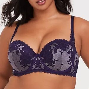 torrid Purple lace push up convertible bra 46DDD
